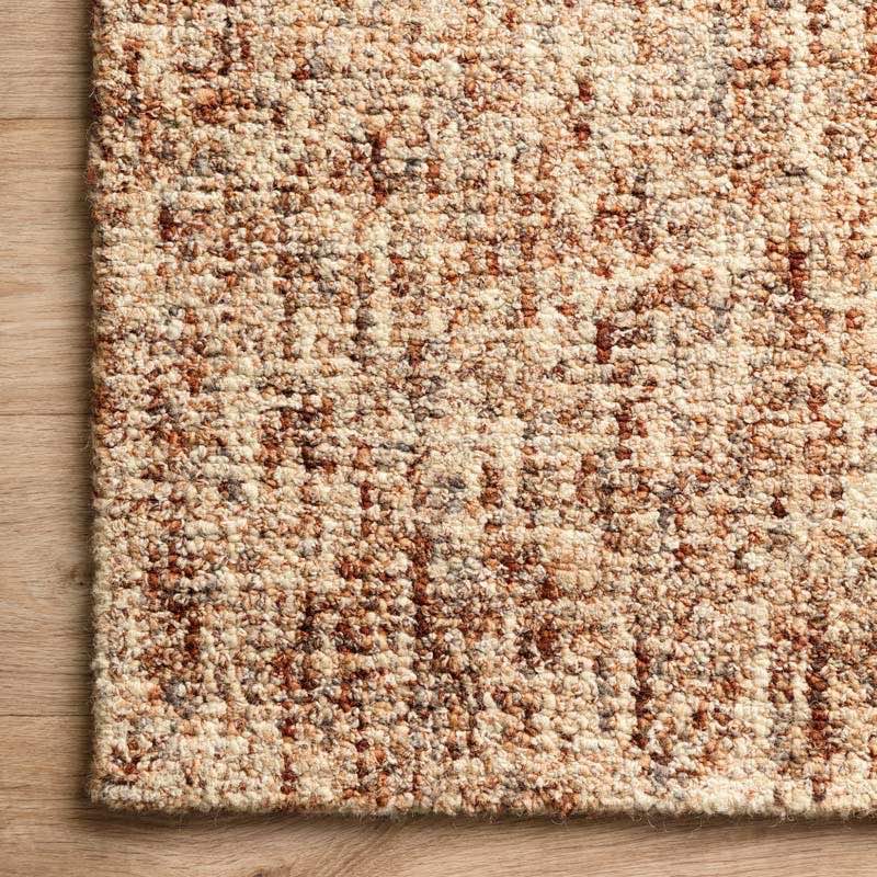 Mosaic Hand-Tufted Wool Rug (rust/charcoal)